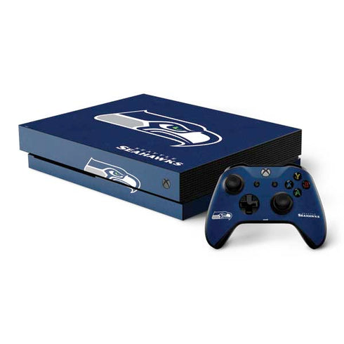 NFL Seattle Seahawks Distressed Xbox One X Bundle Skin