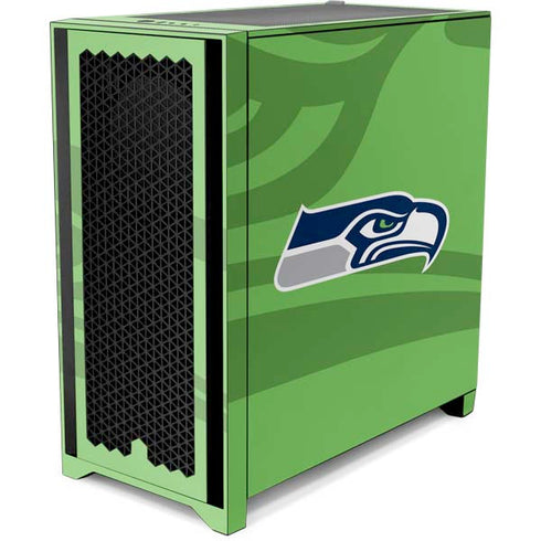 NFL Seattle Seahawks Double Vision Corsair 4000D Tempered Glass Mid-Tower ATX Case Skin