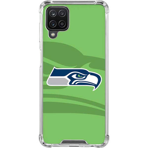 NFL Seattle Seahawks Double Vision Galaxy A12 Clear Case
