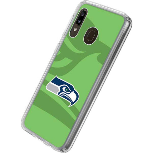 NFL Seattle Seahawks Double Vision Galaxy A20 Clear Case