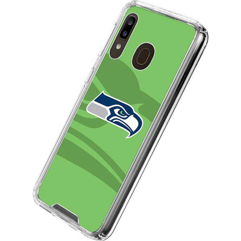 NFL Seattle Seahawks Double Vision Galaxy A30 Clear Case