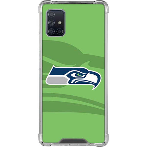 NFL Seattle Seahawks Double Vision Galaxy A51 5G Clear Case