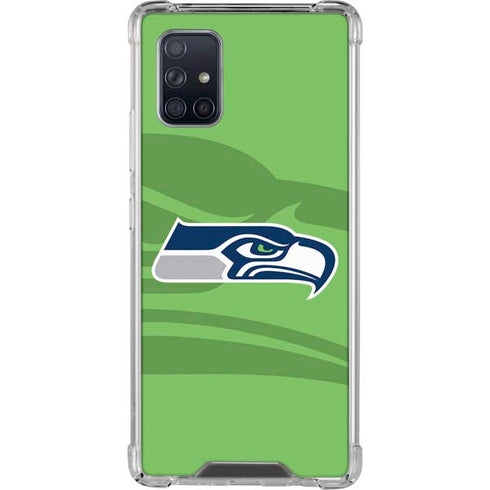 NFL Seattle Seahawks Double Vision Galaxy A71 5G Clear Case