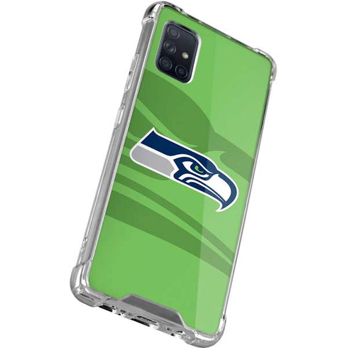 NFL Seattle Seahawks Double Vision Galaxy A71 5G Clear Case