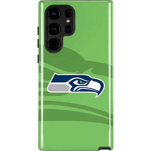 NFL Seattle Seahawks Double Vision Galaxy S22 Ultra Pro Case