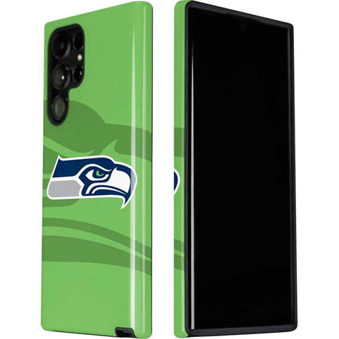 NFL Seattle Seahawks Double Vision Galaxy S22 Ultra Pro Case