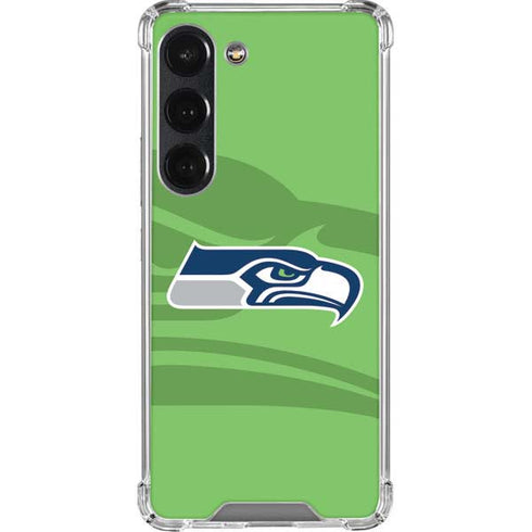 NFL Seattle Seahawks Double Vision Galaxy S23 Clear Case
