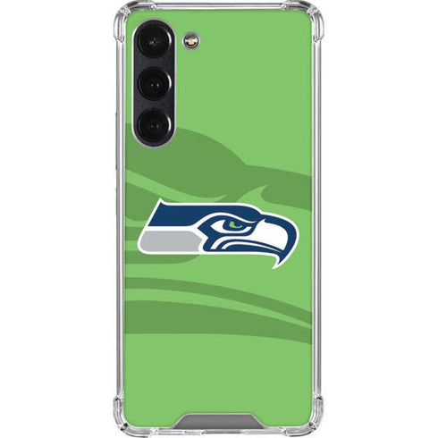 NFL Seattle Seahawks Double Vision Galaxy S23 Plus Clear Case