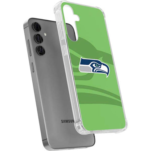 NFL Seattle Seahawks Double Vision Galaxy S24 Plus Clear Case