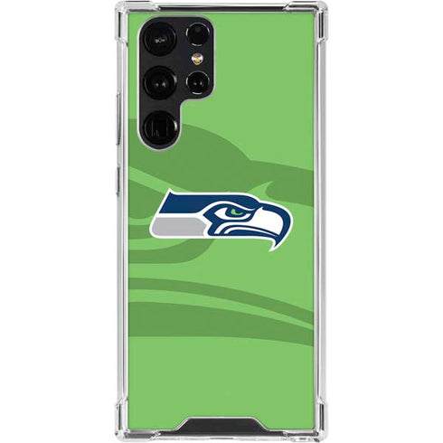 NFL Seattle Seahawks Double Vision Galaxy S24 Ultra Clear Case