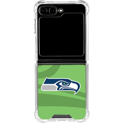 NFL Seattle Seahawks Double Vision Galaxy Z Flip5 5G Clear Case