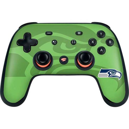 NFL Seattle Seahawks Double Vision Google Stadia Controller Skin