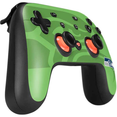 NFL Seattle Seahawks Double Vision Google Stadia Controller Skin