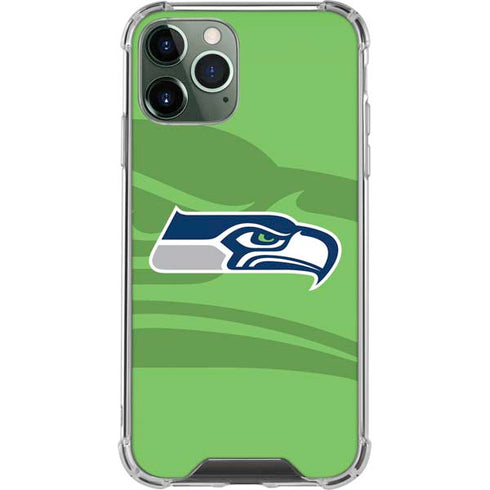 NFL Seattle Seahawks Double Vision iPhone 11 Pro Max Clear Case