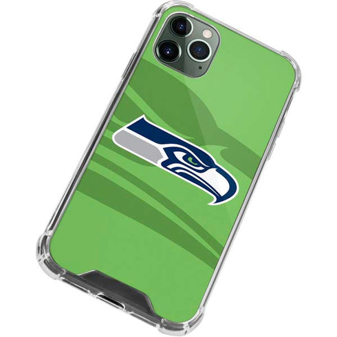 NFL Seattle Seahawks Double Vision iPhone 11 Pro Max Clear Case