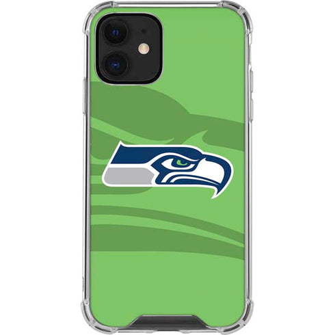 NFL Seattle Seahawks Double Vision iPhone 12 Mini Clear Case