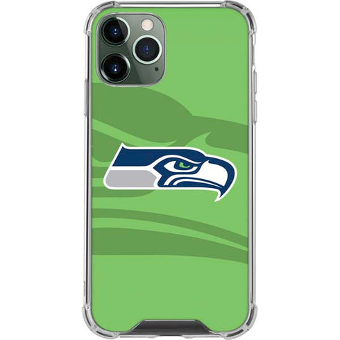 NFL Seattle Seahawks Double Vision iPhone 12 Pro Max Clear Case