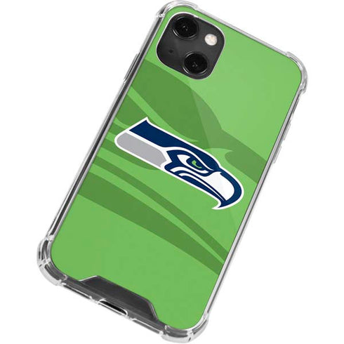 NFL Seattle Seahawks Double Vision iPhone 13 Mini Clear Case