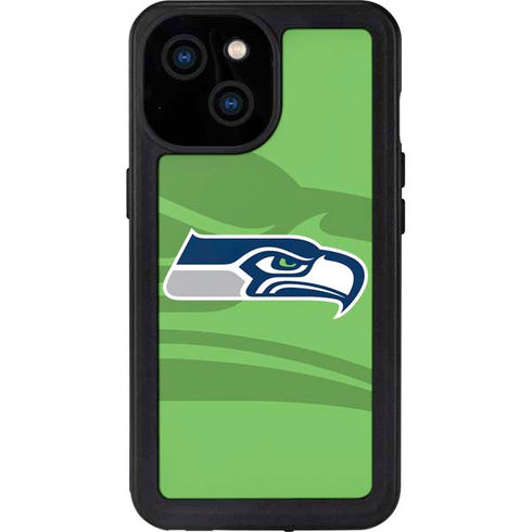 NFL Seattle Seahawks Double Vision iPhone 13 Mini Waterproof Case