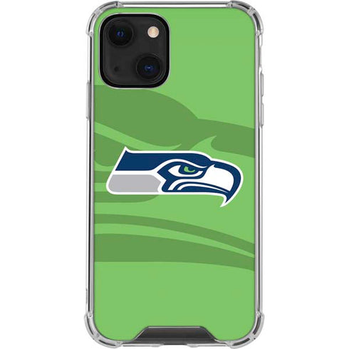 NFL Seattle Seahawks Double Vision iPhone 14 Clear Case