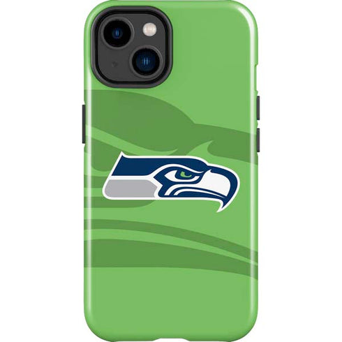 NFL Seattle Seahawks Double Vision iPhone 15 Plus Impact Case