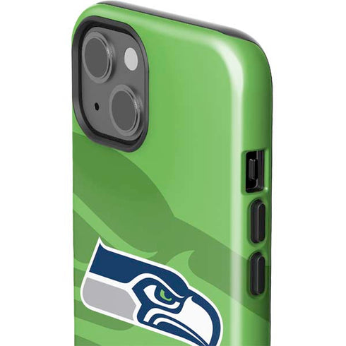 NFL Seattle Seahawks Double Vision iPhone 15 Plus Impact Case