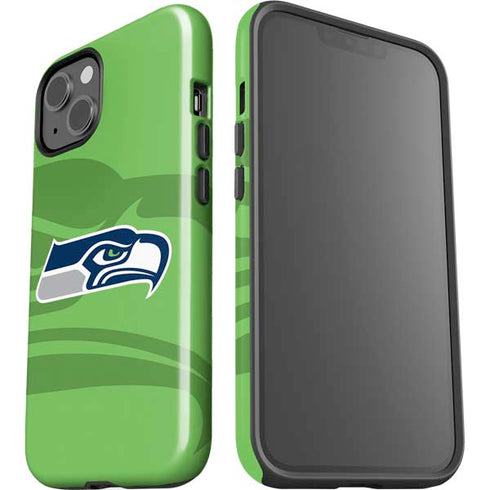 NFL Seattle Seahawks Double Vision iPhone 15 Plus Impact Case