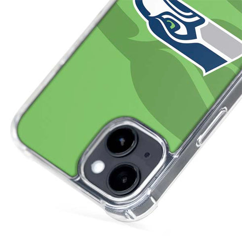 NFL Seattle Seahawks Double Vision iPhone 15 Plus MagSafe Case
