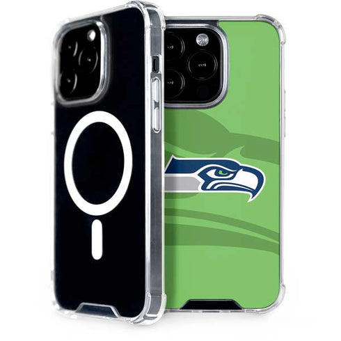NFL Seattle Seahawks Double Vision iPhone 15 Pro MagSafe Case