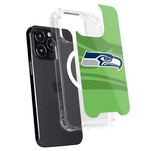 NFL Seattle Seahawks Double Vision iPhone 14 Pro MagSafe Case