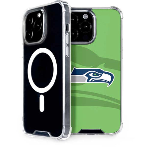 NFL Seattle Seahawks Double Vision iPhone 15 Pro Max MagSafe Case
