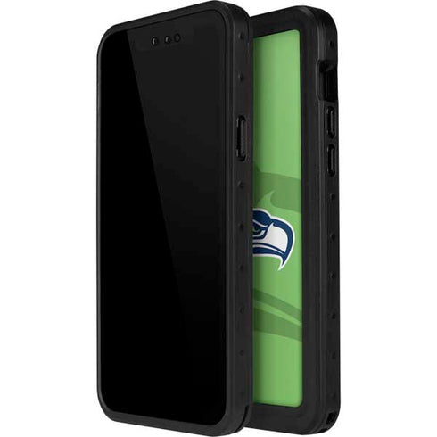 NFL Seattle Seahawks Double Vision iPhone 14 Pro Max Waterproof Case