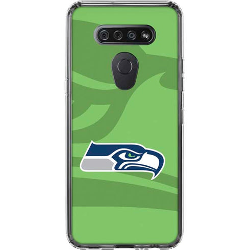NFL Seattle Seahawks Double Vision LG K51/Q51 Clear Case