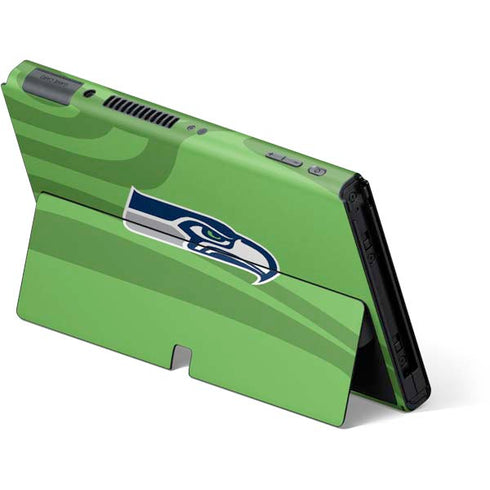 NFL Seattle Seahawks Double Vision Nintendo Switch OLED (2021) Skin