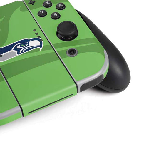 NFL Seattle Seahawks Double Vision Nintendo Switch OLED (2021) Skin