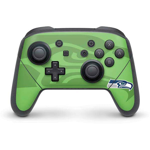 NFL Seattle Seahawks Double Vision Nintendo Switch Pro Controller Skin