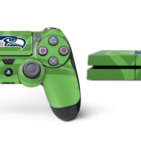 NFL Seattle Seahawks Double Vision PS4 Console and Controller Bundle Skin