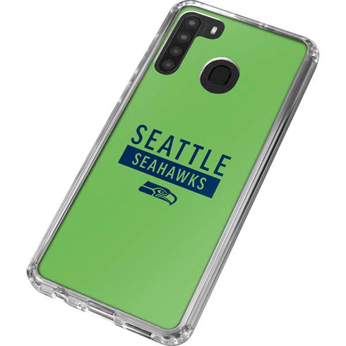 NFL Seattle Seahawks Green Performance Series Galaxy A21 Clear Case