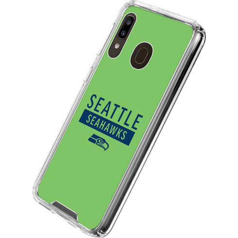 NFL Seattle Seahawks Green Performance Series Galaxy A30 Clear Case