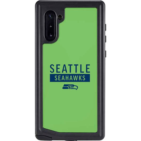 NFL Seattle Seahawks Green Performance Series Galaxy Note 10 Waterproof Case
