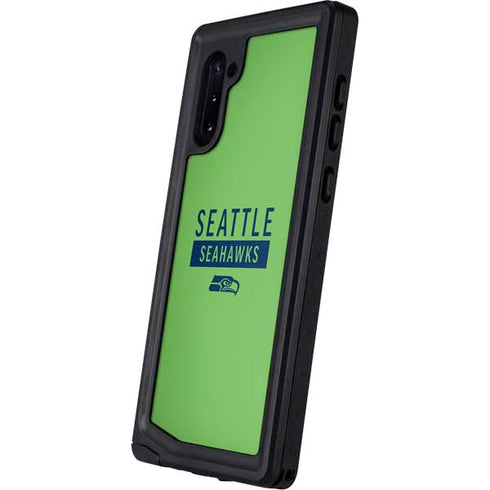 NFL Seattle Seahawks Green Performance Series Galaxy Note 10 Waterproof Case
