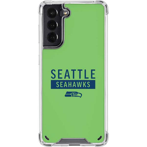 NFL Seattle Seahawks Green Performance Series Galaxy S21 5G Clear Case