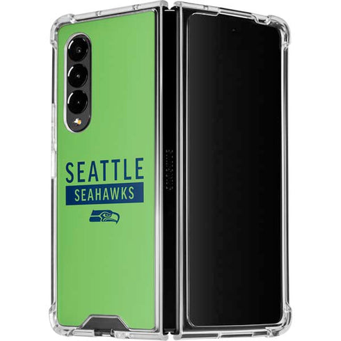 NFL Seattle Seahawks Green Performance Series Galaxy Z Fold4 5G Clear Case