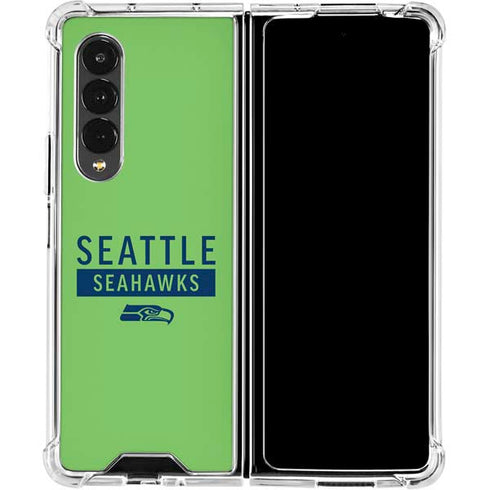 NFL Seattle Seahawks Green Performance Series Galaxy Z Fold4 5G Clear Case
