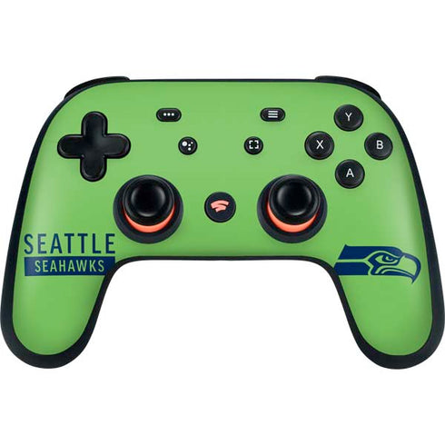 NFL Seattle Seahawks Green Performance Series Google Stadia Controller Skin