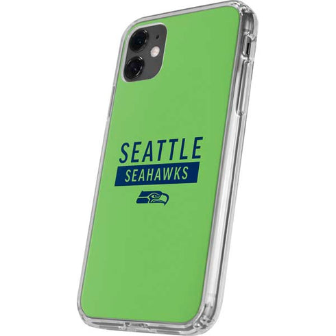 NFL Seattle Seahawks Green Performance Series iPhone 11 Clear Case