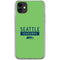 NFL Seattle Seahawks Green Performance Series iPhone 11 Clear Case
