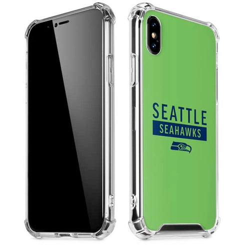 NFL Seattle Seahawks Green Performance Series iPhone XS Max Clear Case