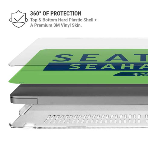 NFL Seattle Seahawks Green Performance Series MacBook Pro 16in (2021-25) Case plus Skin