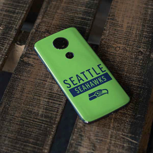 NFL Seattle Seahawks Green Performance Series Moto E5 Plus Skin